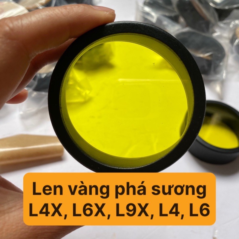 [RẺ NHẤT SHOPEE] 1 Len vàng phá sương mù 55 mm 58mm lắp đèn trợ sáng L4X L4 L6 Tun 40 - Đèn xe Việt