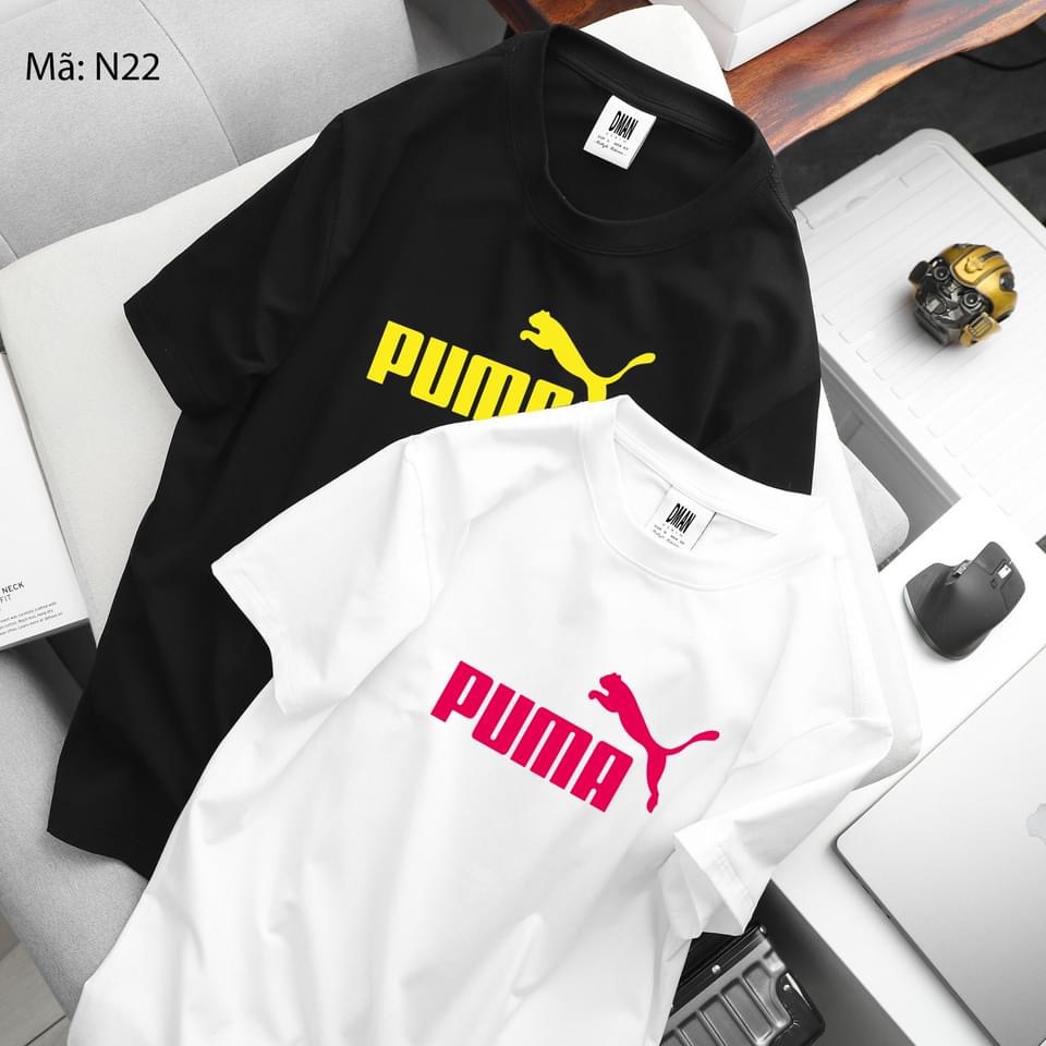 Áo Phông Cổ Tròn Cotton - Siêu Đẹp - 2 Màu Trẻ Trung Năng Động Trend 2022 - IN HÌNH PUMA