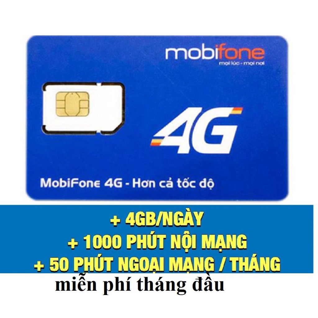 Sim  4G Mobifone C90N Tặng 4GB / Ngày Và 1000 Phút Nội Mạng