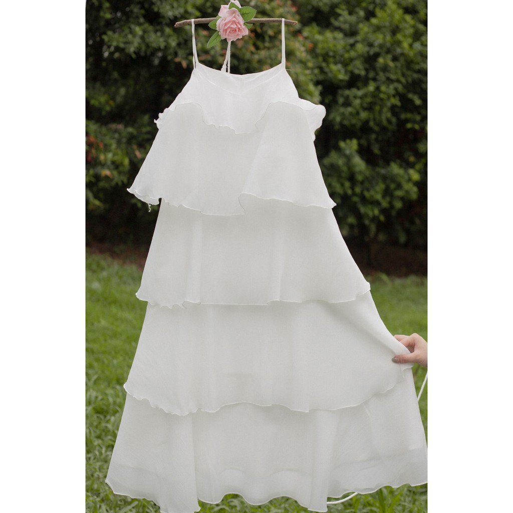 [Mã WAMT1505 giảm 10K đơn 0K] CELINA DRESS - VÁY 2 DÂY XẾP TẦNG TIỂU THƯ | BigBuy360 - bigbuy360.vn