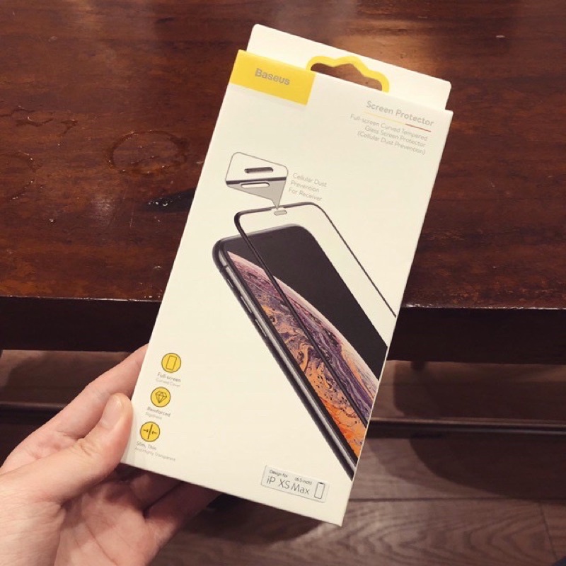 Kính Full Màn Hình Baseus chống bụi, chống nước vào màng loa cho iPhone 6 -> XsM