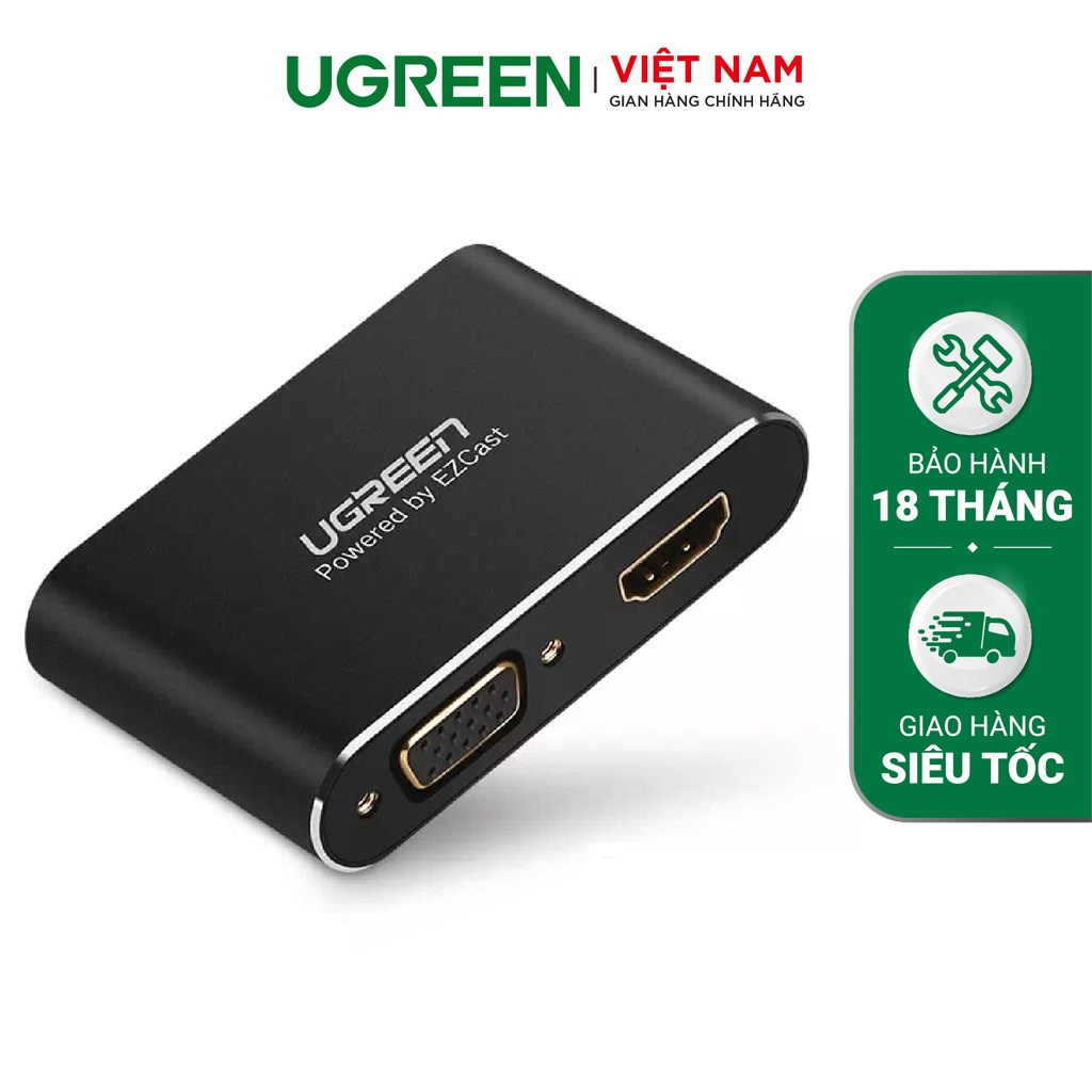 Bộ chuyển đổi đa năng UGREEN US228 Lightning, Micro USB, Type-C sang HDMI và VGA