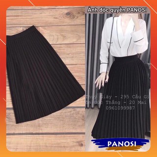 Chân váy xếp ly dáng dài cạp trơn chất liệu cao cấp - Mã CV291