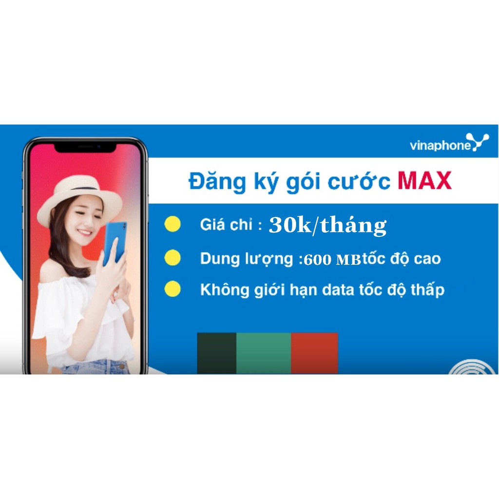 (Free mạng 3 tháng) Sim Vina miễn phí 3 tháng vào mạng gói MAX 70