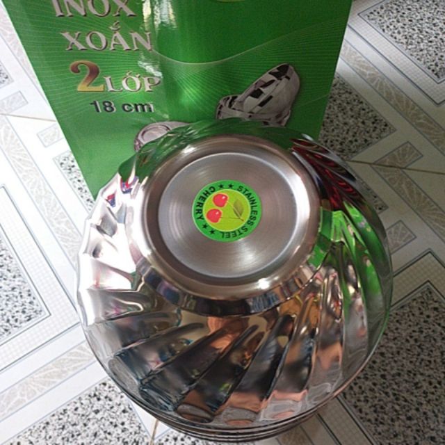 Tô inox xoắn 18 cm