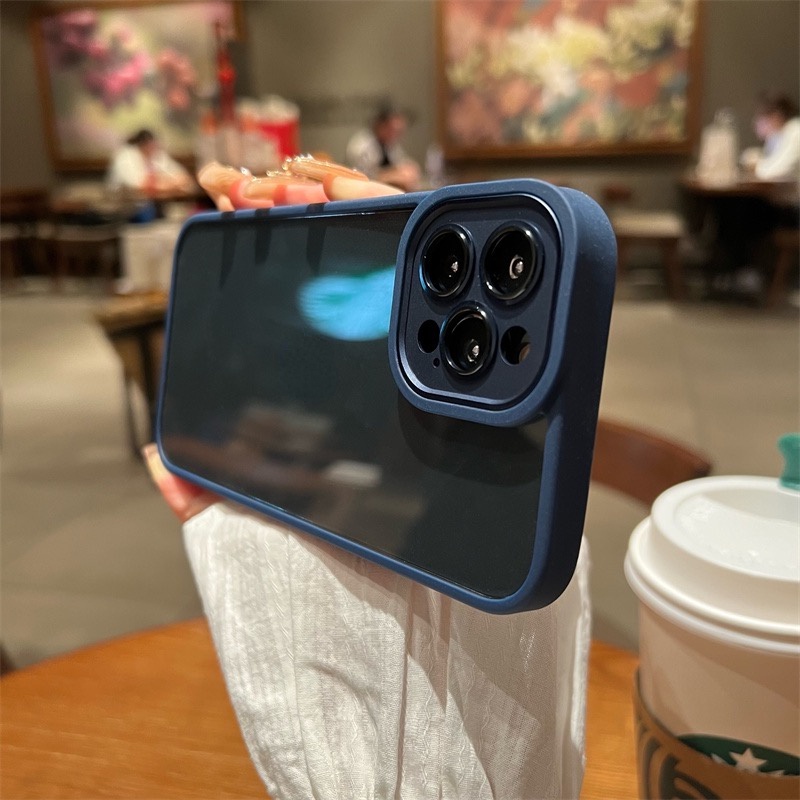 Ốp Điện Thoại Trong Suốt Bảo Vệ Ống Kính Máy Ảnh Cho iPhone 11 12 Pro Max 13 Pro Max
