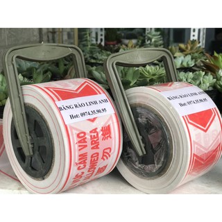 Bộ 3 băng rào cảnh báo, băng rào ngăn công trình Linh Anh 100m có tay cầm