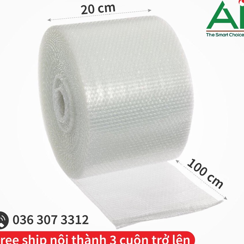 Bán sỉ/ lẻ Xốp 20cmx100 m khí, xốp hơi, xốp nổ, màng xốp hơi, bóng khí chống sốc đóng gói bọc hàng free ship mua 3 cuộn