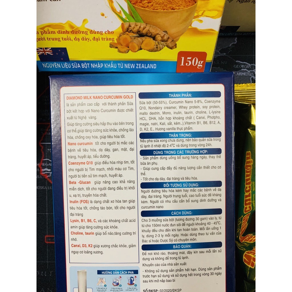 Sữa nghệ nano curcumin gold diamond milk