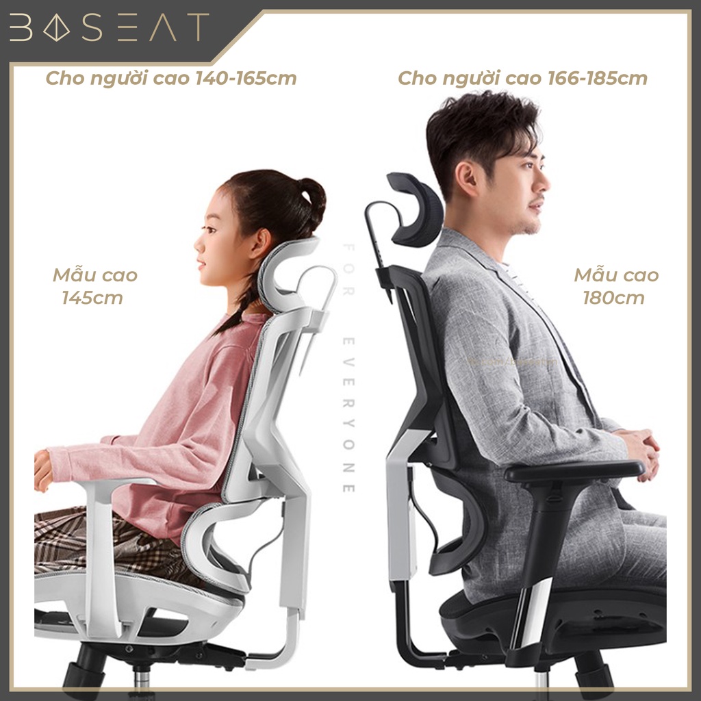 [CÓ SẴN] Sihoo Vito - Ghế lưới công thái học Ergonomics làm việc, phù hợp cả học sinh, dáng người nhỏ