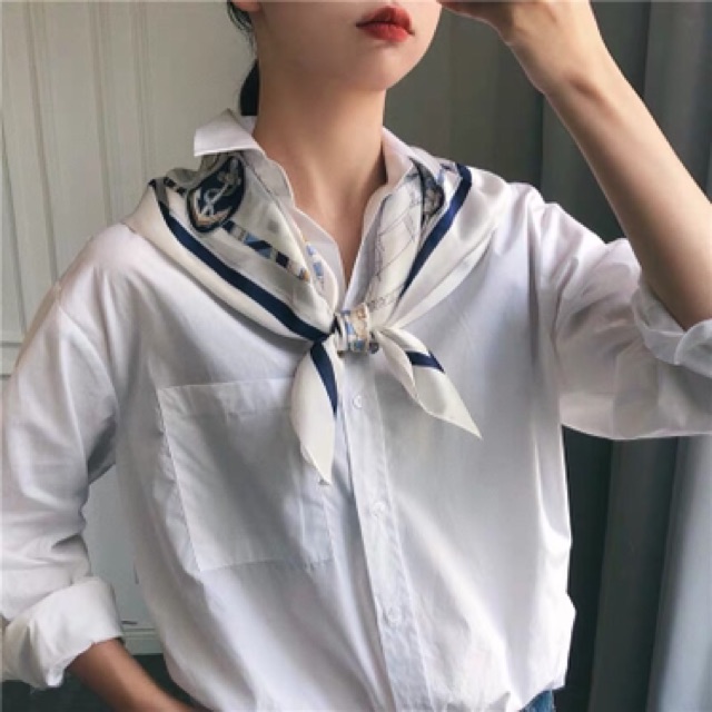 Khăn lụa vuông 70x70 turban quàng cổ,áo khăn yếm bandana thời trang đội đầu - Maben