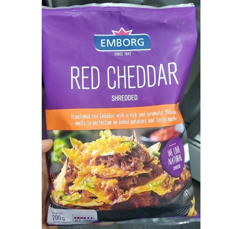 Phomai Cheddar cam bào sẵn Emborg 200g