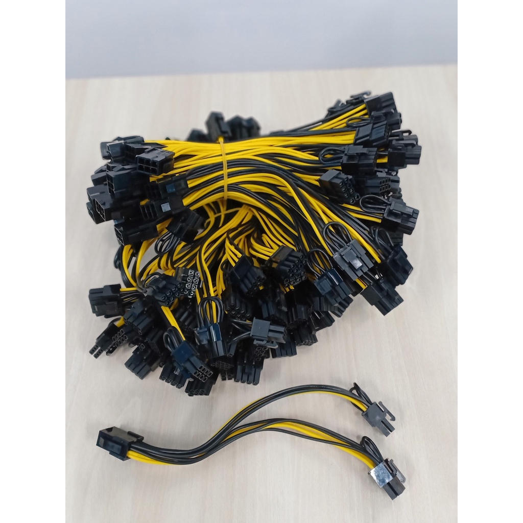 Dây Cáp chuyển đổi nguồn 6Pin CPU ra 2 nguồn PCI-E 8Pin
