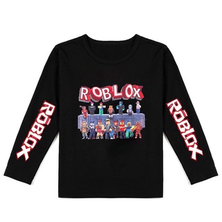 2021 Mới ROBLOX Phim hoạt hình In thời trang Trẻ em Áo sơ mi giản dị Áo sơ mi Nam Áo phông dài tay Áo phông cô gái