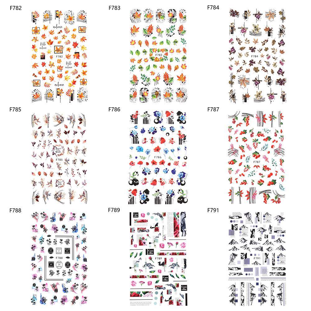 WATTLE Sticker Dán Móng Tay Hoạ Tiết Đường Kẻ Màu Vàng