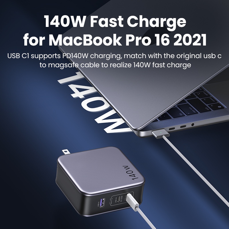 Ugreen Bộ Sạc Nhanh USB 140W Cho Macbook iPhone 13 12 11