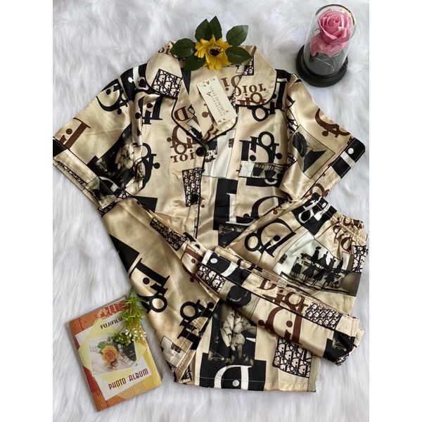 Đồ ngủ lụa Satin quần đùi cao cấp cho nữ. Sz M(40-52kg) | BigBuy360 - bigbuy360.vn