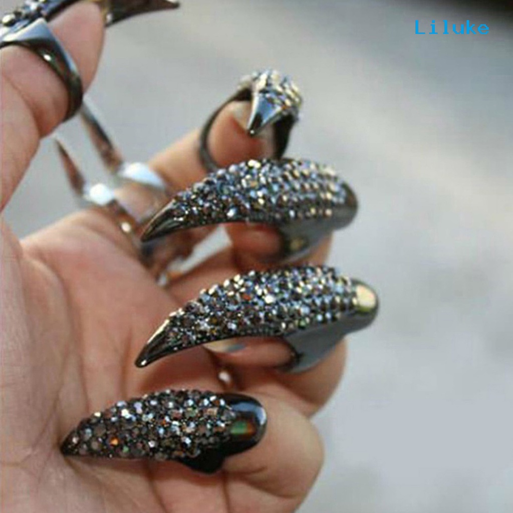 Nhẫn Hợp Kim Hình Móng Vuốt Đại Bàng Đính Đá Hóa Trang Cho Nam Và Nữ