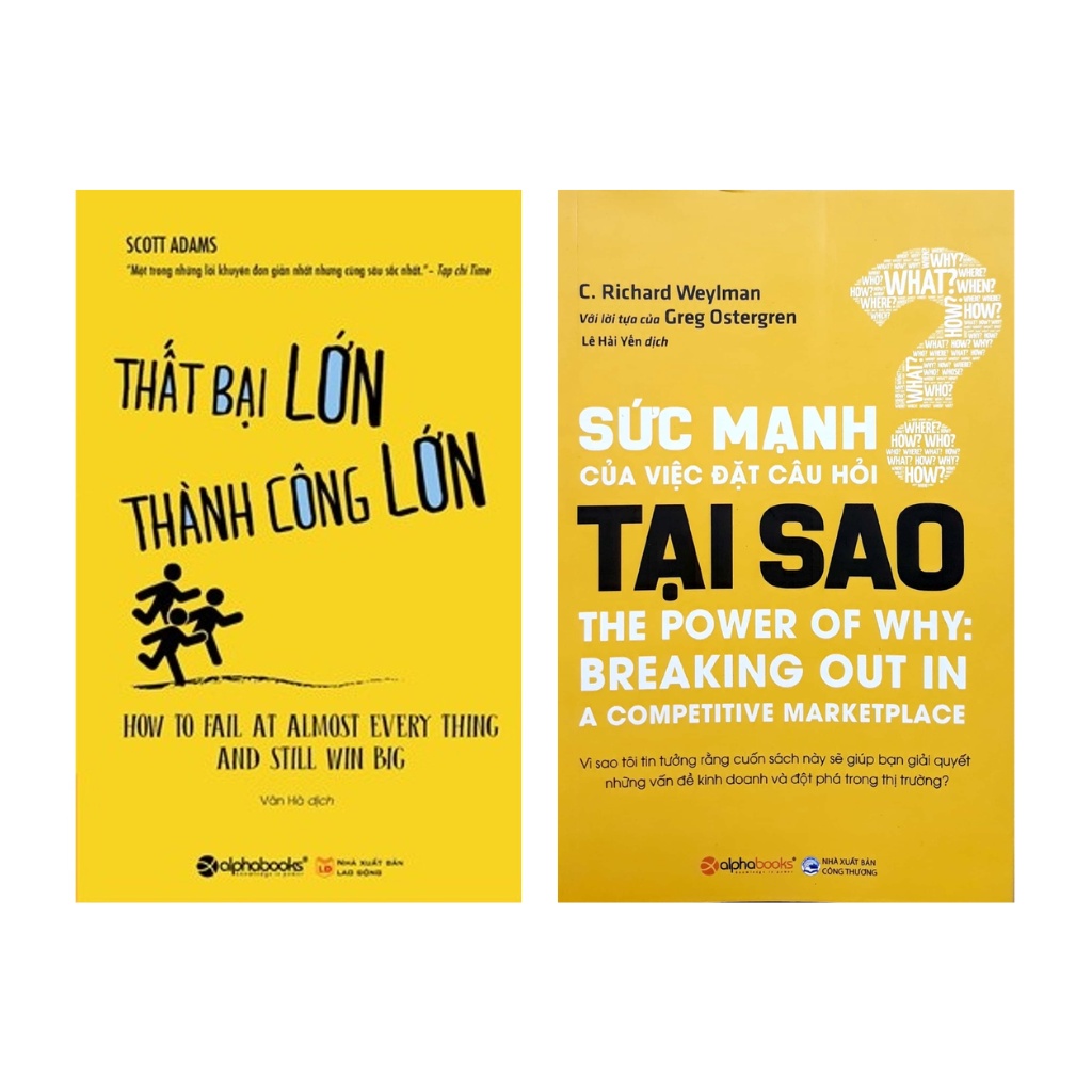 Sách Combo 2 cuốn : Thất bại lớn thành công lớn + Sức Mạnh Của Việc Đặt Câu Hỏi Tại Sao