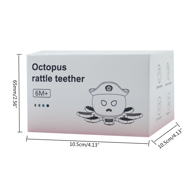 Đồ Chơi Ngậm Nướu Hình Bạch Tuộc Bằng Silicone Giúp Giảm Căng Thẳng Dành Cho Bé