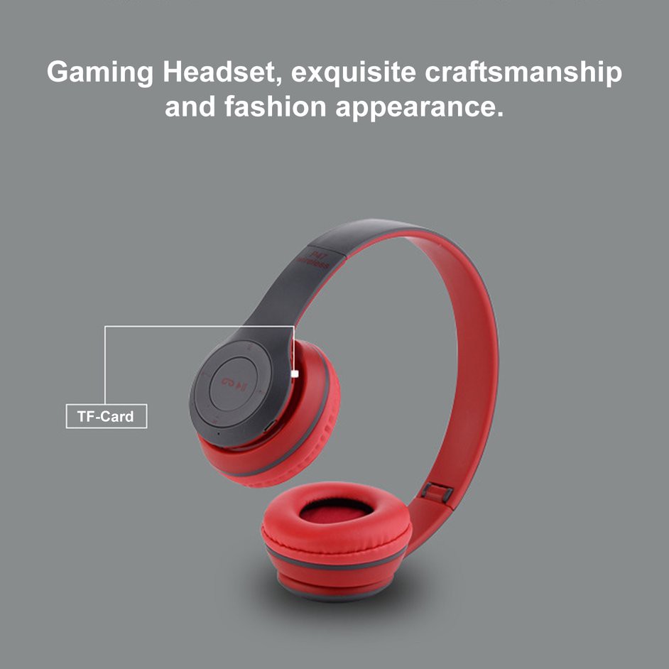 【Flash.】p47 Tai nghe chơi game Wireless Gaming Headphone 4.1 Headset Earphone Headband For Laptop - Hàng nhập khẩu