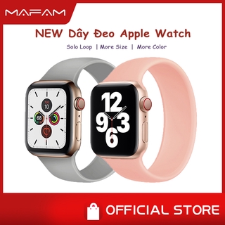 Dây đeo đồng hồ Apple iWatch 6/5/4 SE 3/2/1 bằng silicone có khóa cài 38/40/42/44mm