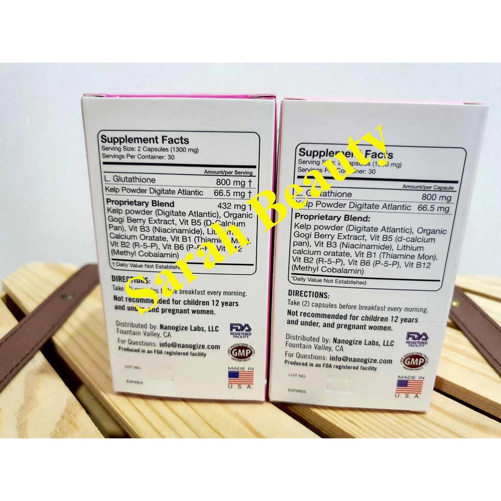 [Mã 55FMCGSALE giảm 8% đơn 500K] (Tặng quà đi kèm Date Xa)Trắng da nanogize Health White Skin Nutrients