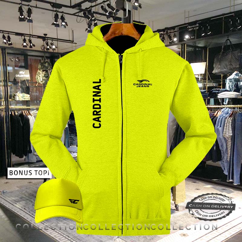 Mũ Bonus!! Áo Khoác Hoodie Có Khóa Kéo + 1 Mũ / Quần Jean Đen