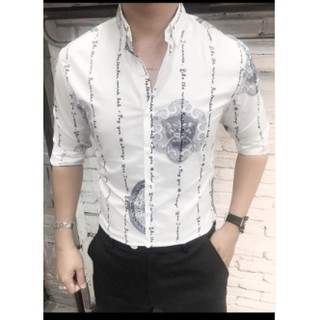 Áo sơ mi nam vải lụa họa tiết cao cấp hàng chuẩn shop ms 21