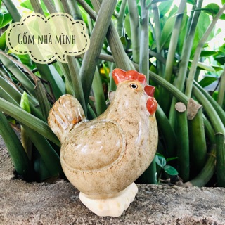 Gà trống men nâu