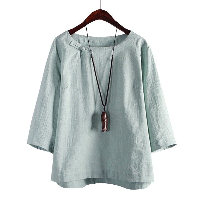 Áo kiểu tay lửng ZANZEA cổ tròn thanh lịch dành cho nữ