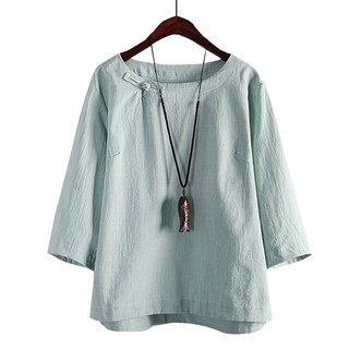 Áo kiểu tay lửng ZANZEA cổ tròn thanh lịch dành cho nữ