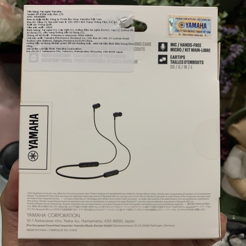 Tai nghe Không Dây Bluetooth 5.0 YAMAHA EP-E30A - Hàng chính hãng phân phối uỷ quyền