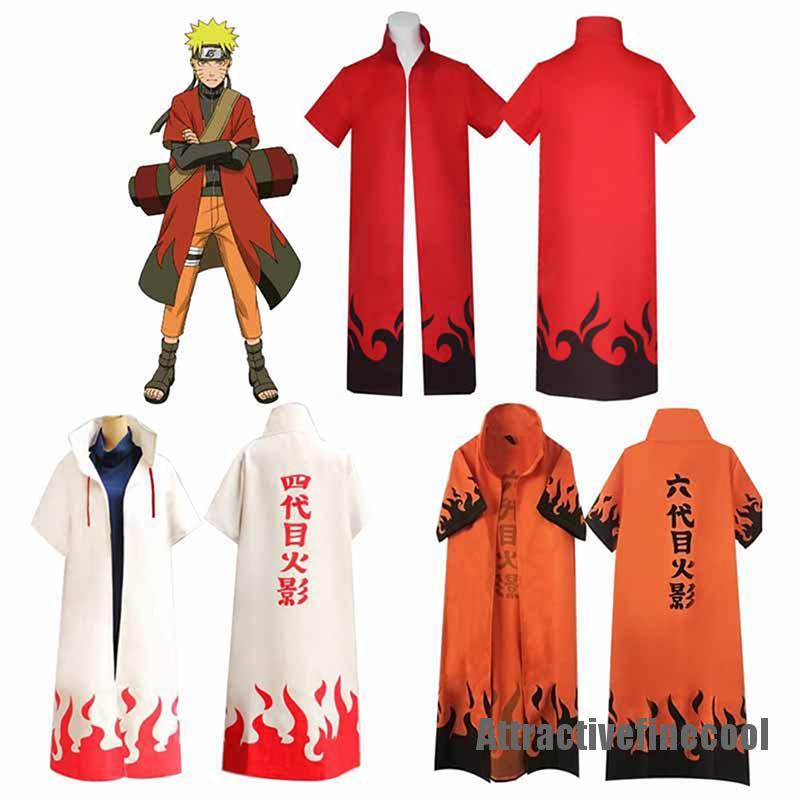 NewACVN] Anime Naruto Cosplay Cloaks Hokage Namikaze Minato Uniform Kakashi  Capes Costume – Đồ chơi trẻ em