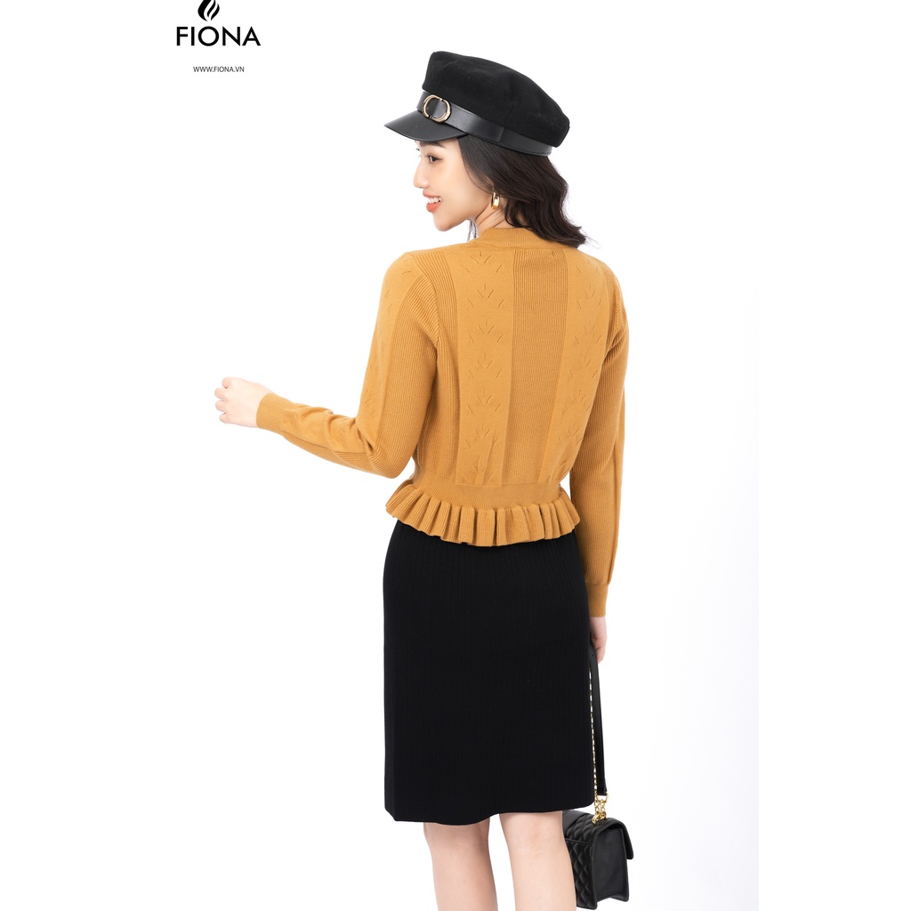 Chân váy len nữ công sở FIONA, chân váy len nữ thời trang thu đông trẻ trung F851001