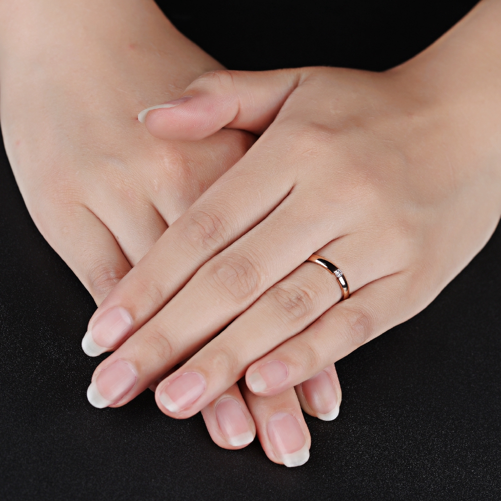 Nhẫn midi VNOX 3mm bằng hợp kim đính đá Cz