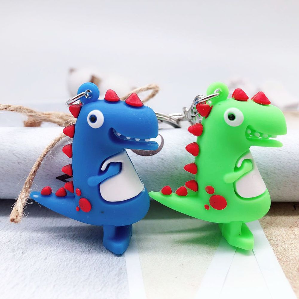 VANES1 Cute Little Dinosaur Keychain Mobile Phone Pendant Dinosaur Keyring Dinosaur Pendant Key Chain Cartoon Dinosaur Soft Rubber 3D Stereo PVC Creativity Key Chains/Multicolor