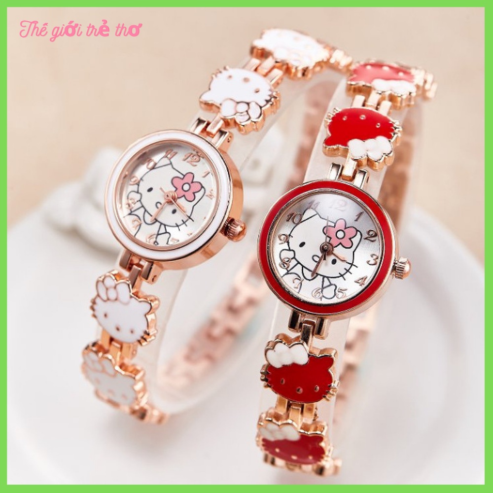Đồng hồ đeo tay trẻ em dễ thương hình mèo