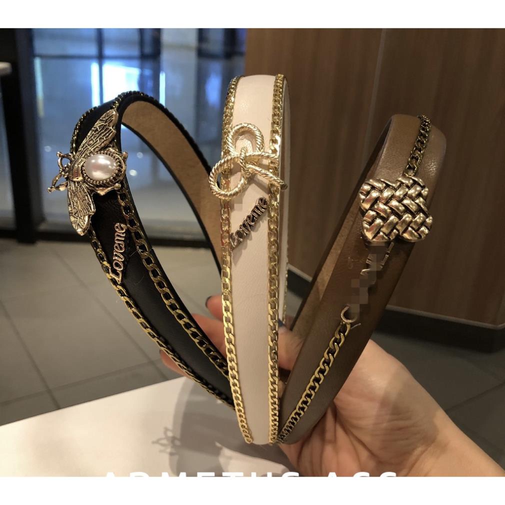 BỜM TÓC CHẤT LIỆU DA ĐÍNH PHỤ KIỆN SIÊU CHẢNH⚡️FREE SHIP⚡️BĂNG ĐÔ CÀI TÓC DA ĐÍNH ĐÁ THANH LỊCH , CỔ ĐIỂN