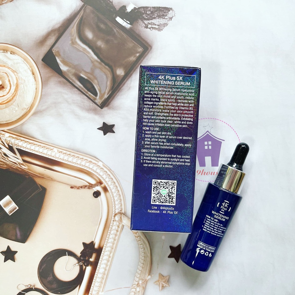 01 CHAI Serum Trắng Da Mặt 4K Plus 5X Whitening 20ml Thái Lan