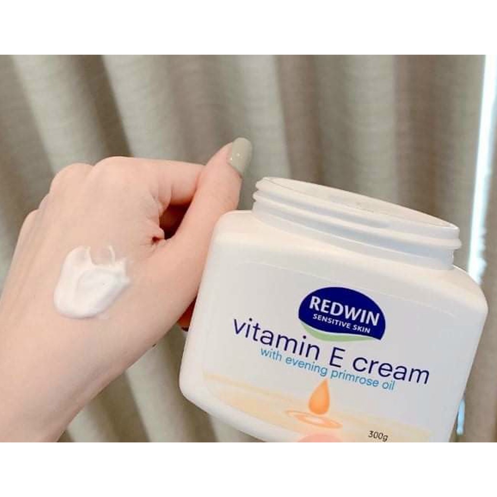 Kem dưỡng da vitamin e redwin úc vitamine cream dưỡng ẩm da mặt body da nhạy cảm da em bé hũ 300g