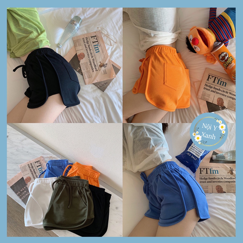 Quần short nữ vải thun da cá cạp cao dây rút, freesize 40-57kg rất đẹp và thoải mái nội y xanh chất đẹp giá tốt