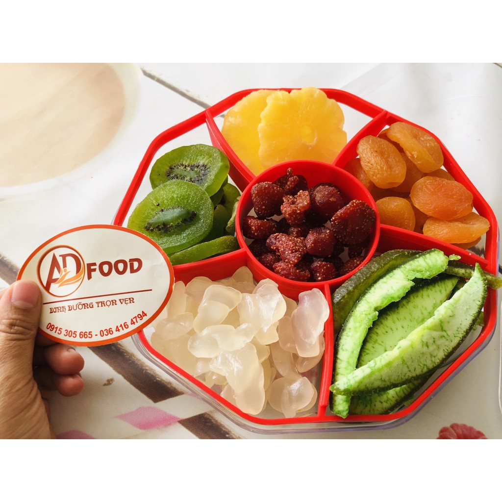 Mix trái cây sấy dẻo đóng hộp 600g đặc biệt