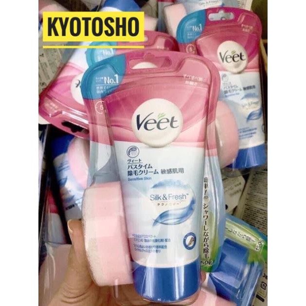 [ free ship ] Kem Tẩy Lông Veet Nhật Bản 150gr kèm bông wax