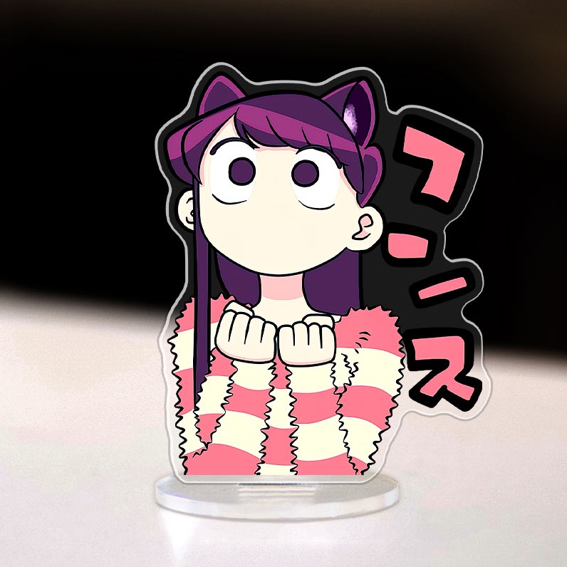 Mô hình đứng standee anime Komi nữ thần không thể giao tiếp trang trí góc học tập và làm việc cao 8cm