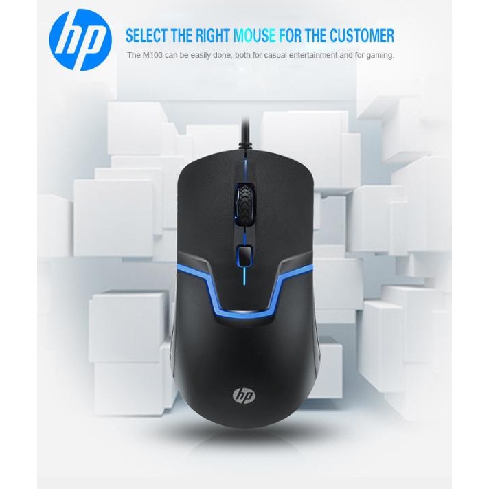 Chuột Mouse HP M100 Đen LED USB Chính hãng