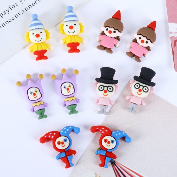 Mẫu charm các chú hề Clown trang trí vỏ ốp điện thoại, dán Jibbitz, kẹp tóc, DIY