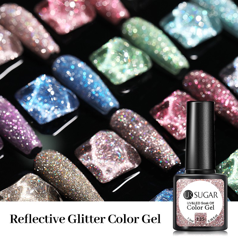 Set 4 lọ gel kim tuyến UR SUGAR lấp lánh trang trí móng tay