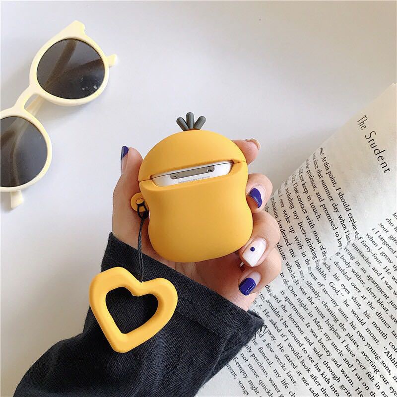 Case AirPods Vỏ Bọc Tai Nghe AirPods 1/2/Pro Vịt Vàng Pokemon Case Silicon Dẻo 3D - Minh An Saigon