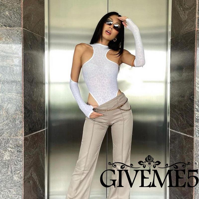 Bodysuit Tay Dài Cổ Tròn Thiết Kế Độc Đáo Thời Trang Cho Nữ